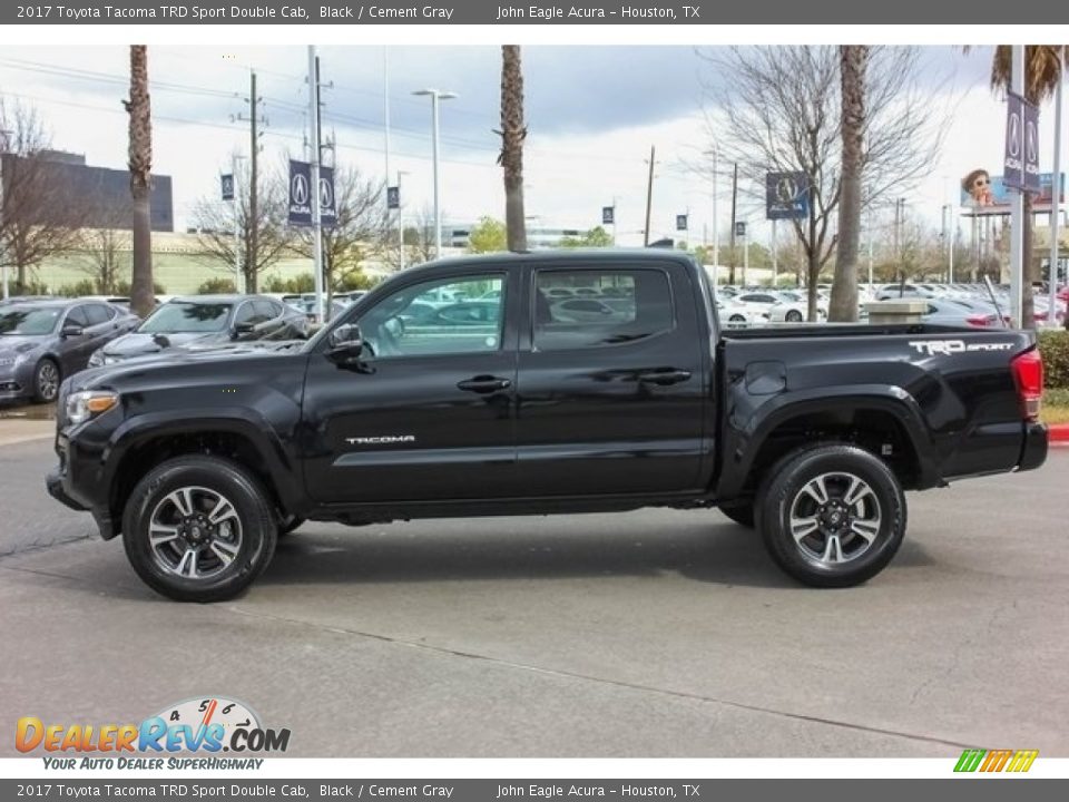 2017 Toyota Tacoma TRD Sport Double Cab Black / Cement Gray Photo #4