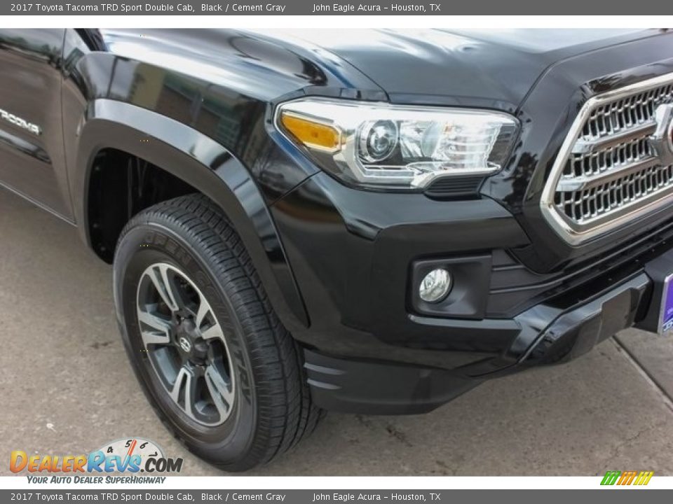 2017 Toyota Tacoma TRD Sport Double Cab Black / Cement Gray Photo #10