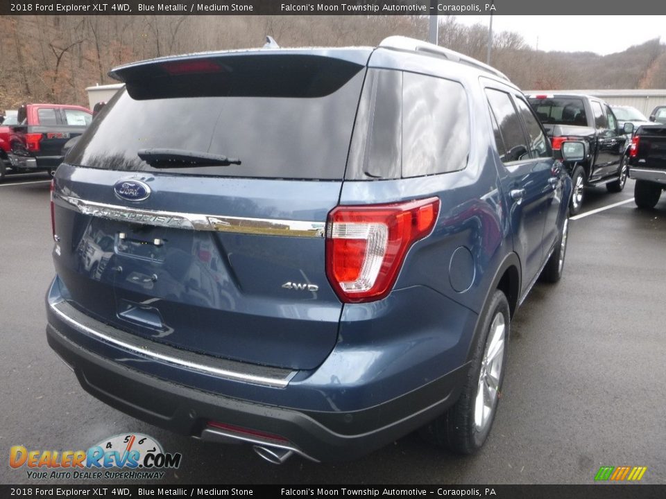 2018 Ford Explorer XLT 4WD Blue Metallic / Medium Stone Photo #2