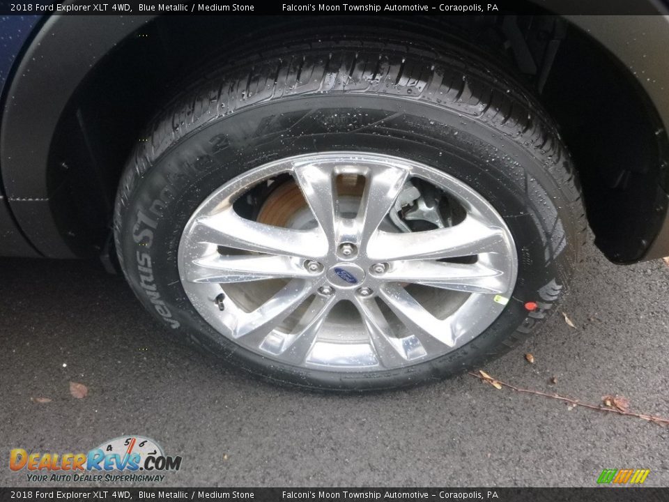 2018 Ford Explorer XLT 4WD Blue Metallic / Medium Stone Photo #7