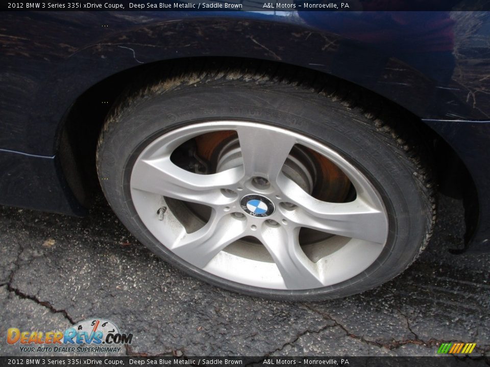 2012 BMW 3 Series 335i xDrive Coupe Deep Sea Blue Metallic / Saddle Brown Photo #6