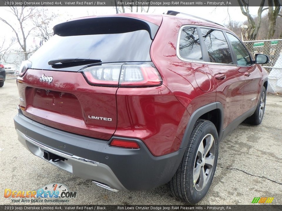 2019 Jeep Cherokee Limited 4x4 Velvet Red Pearl / Black Photo #5