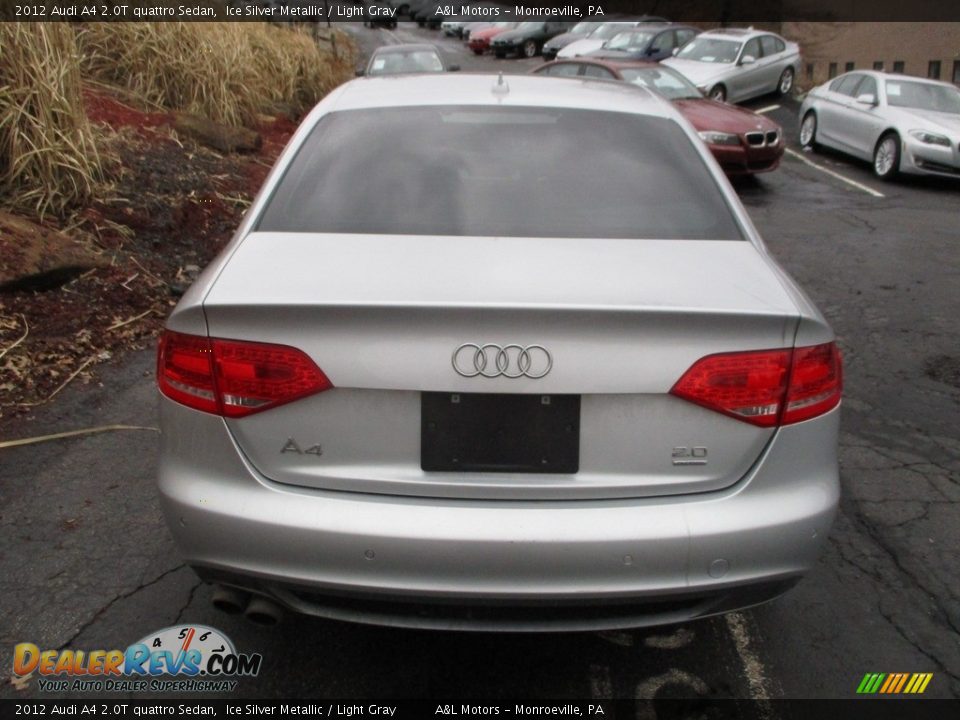 2012 Audi A4 2.0T quattro Sedan Ice Silver Metallic / Light Gray Photo #4