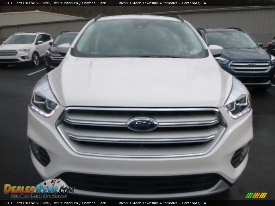 2018 Ford Escape SEL 4WD White Platinum / Charcoal Black Photo #4