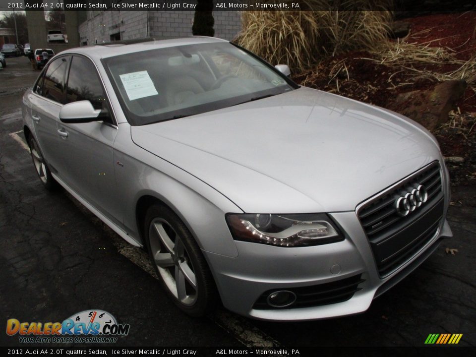 2012 Audi A4 2.0T quattro Sedan Ice Silver Metallic / Light Gray Photo #9