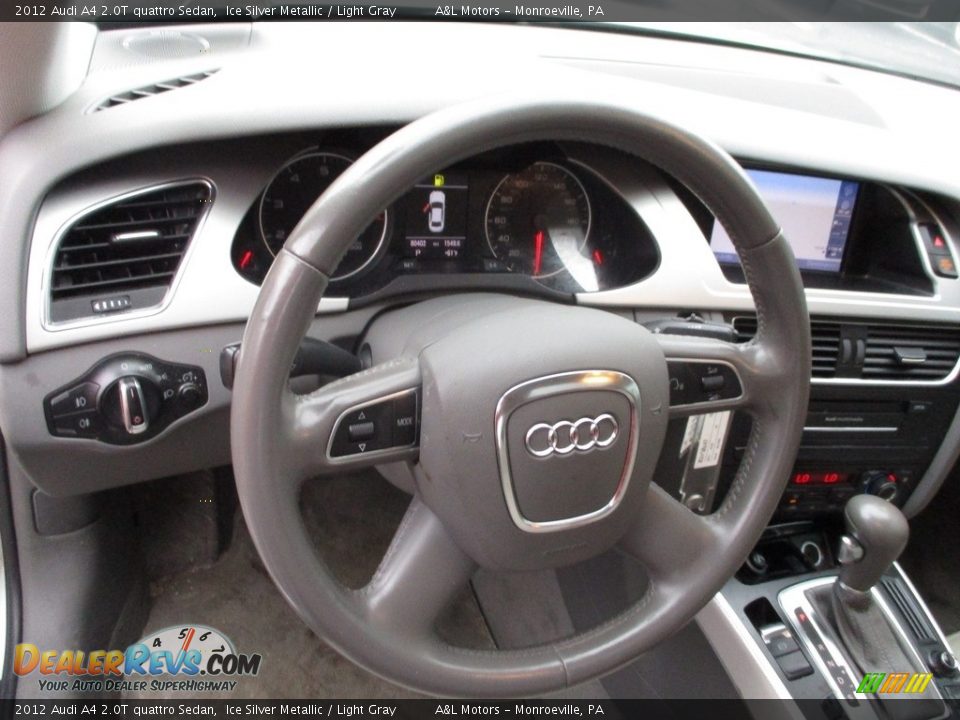 2012 Audi A4 2.0T quattro Sedan Ice Silver Metallic / Light Gray Photo #14