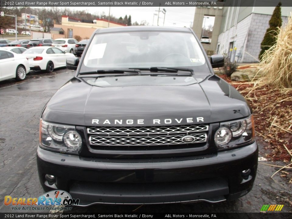 2012 Land Rover Range Rover Sport Supercharged Santorini Black Metallic / Ebony Photo #7