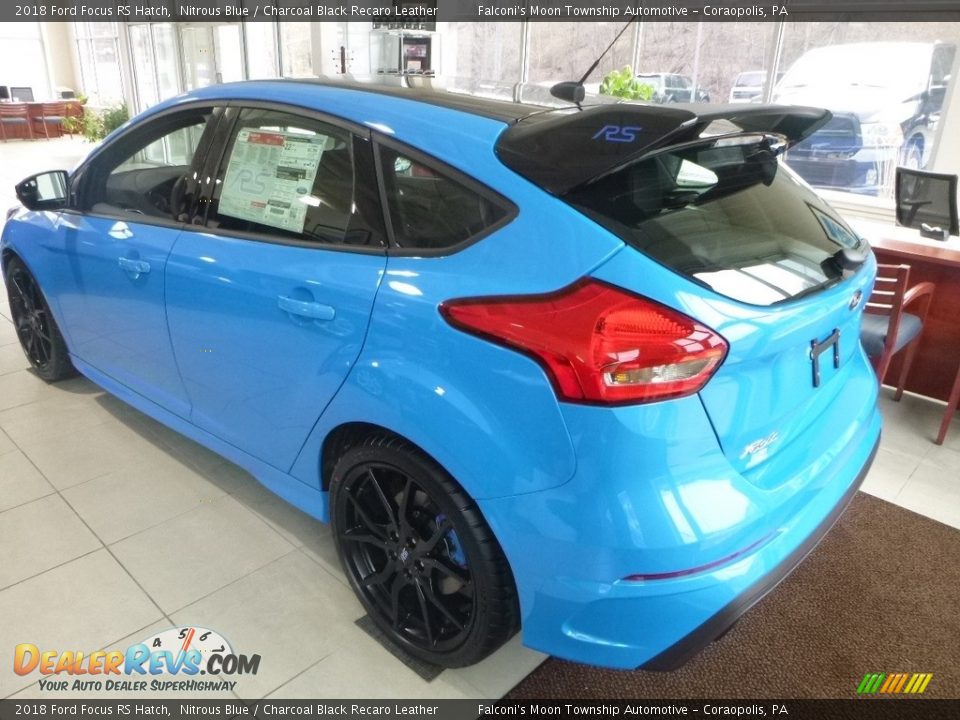 2018 Ford Focus RS Hatch Nitrous Blue / Charcoal Black Recaro Leather Photo #2