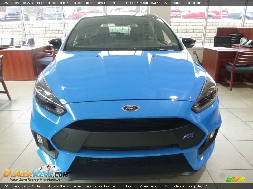 2018 Ford Focus RS Hatch Nitrous Blue / Charcoal Black Recaro Leather Photo #5