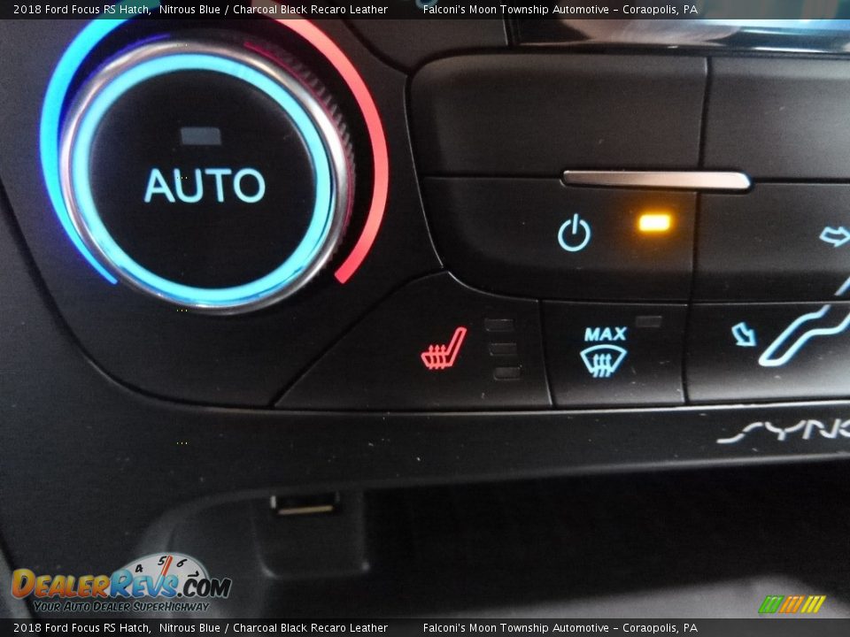 2018 Ford Focus RS Hatch Nitrous Blue / Charcoal Black Recaro Leather Photo #14