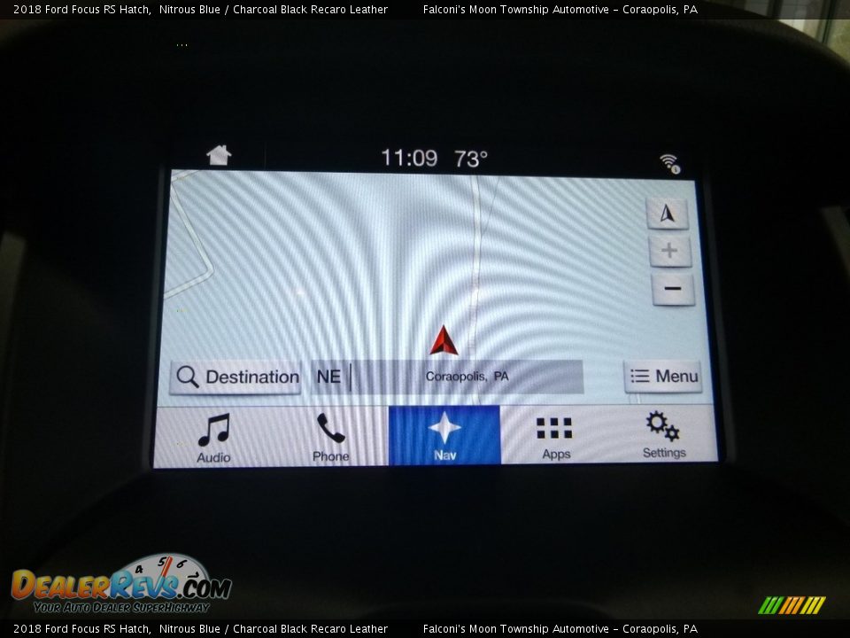 2018 Ford Focus RS Hatch Nitrous Blue / Charcoal Black Recaro Leather Photo #15