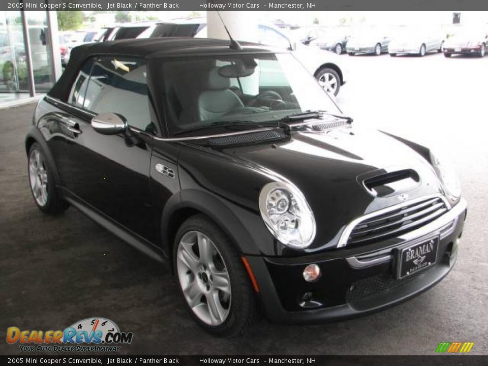 2005 Mini Cooper S Convertible Jet Black / Panther Black Photo #3