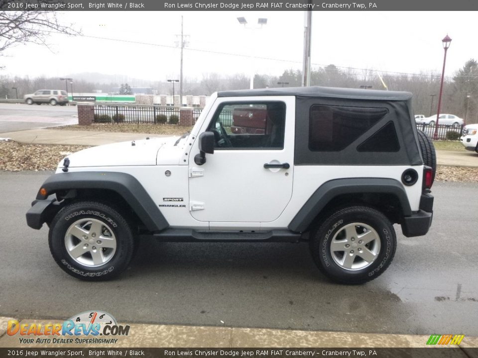2016 Jeep Wrangler Sport Bright White / Black Photo #6