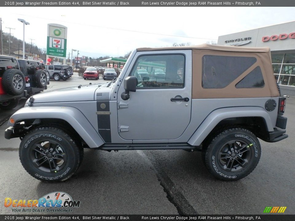2018 Jeep Wrangler Freedom Edition 4x4 Billet Silver Metallic / Black Photo #2