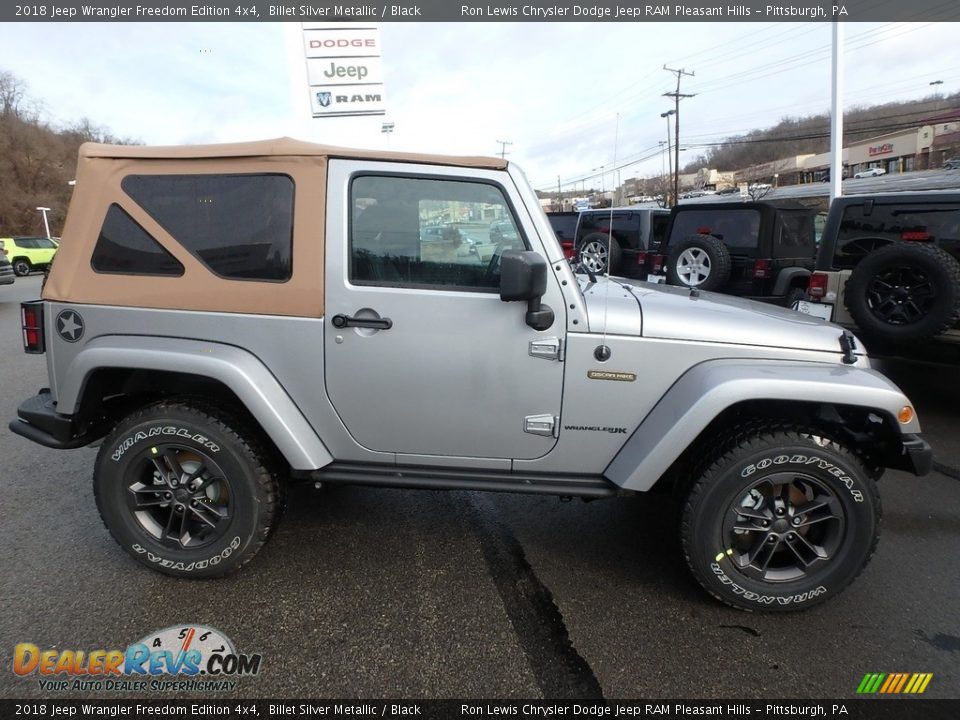 2018 Jeep Wrangler Freedom Edition 4x4 Billet Silver Metallic / Black Photo #7