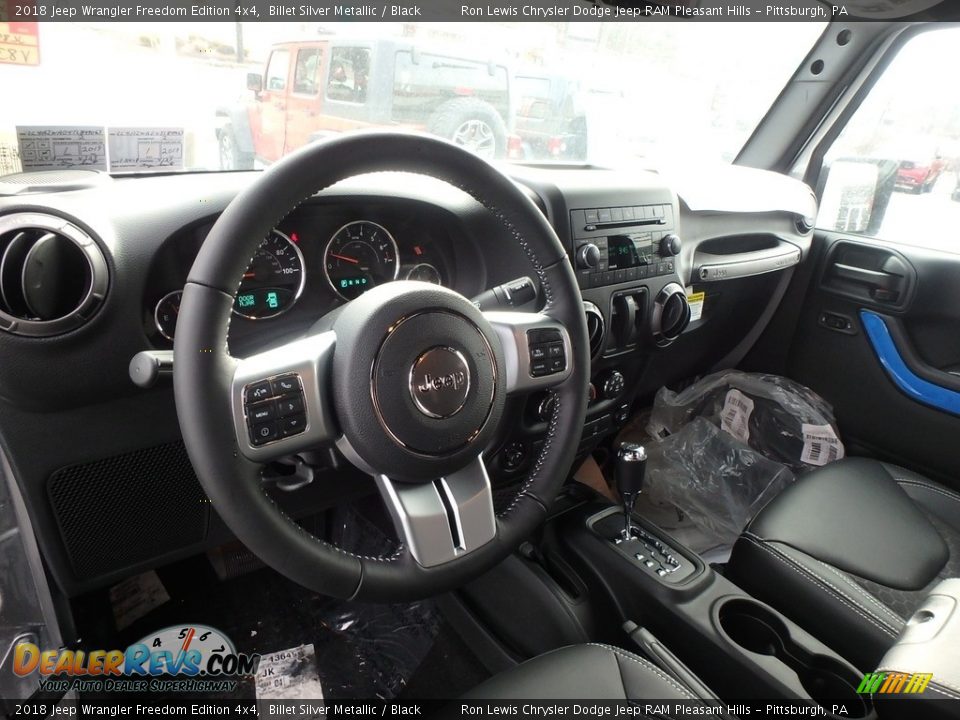 2018 Jeep Wrangler Freedom Edition 4x4 Billet Silver Metallic / Black Photo #13