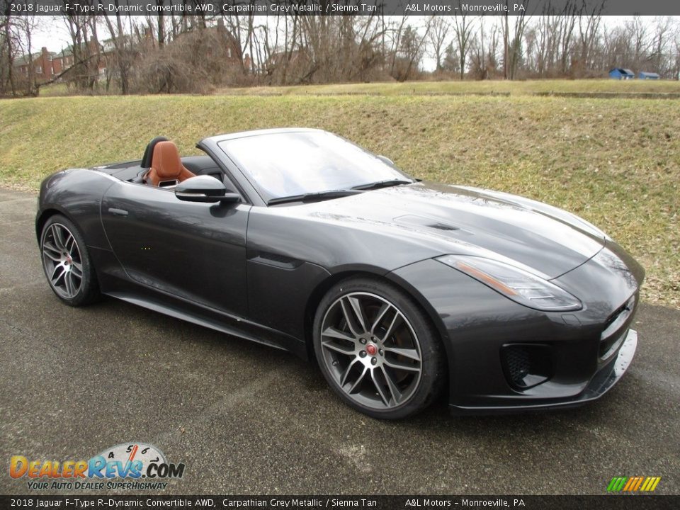 Front 3/4 View of 2018 Jaguar F-Type R-Dynamic Convertible AWD Photo #1