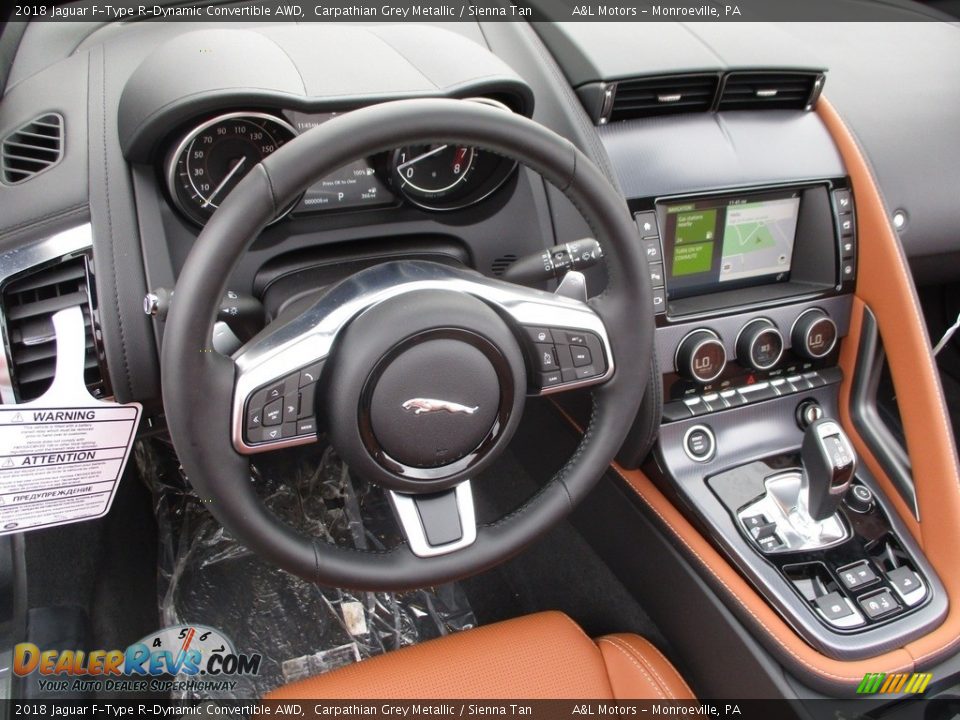 2018 Jaguar F-Type R-Dynamic Convertible AWD Steering Wheel Photo #14