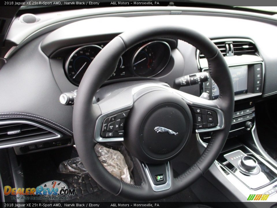 2018 Jaguar XE 25t R-Sport AWD Steering Wheel Photo #15