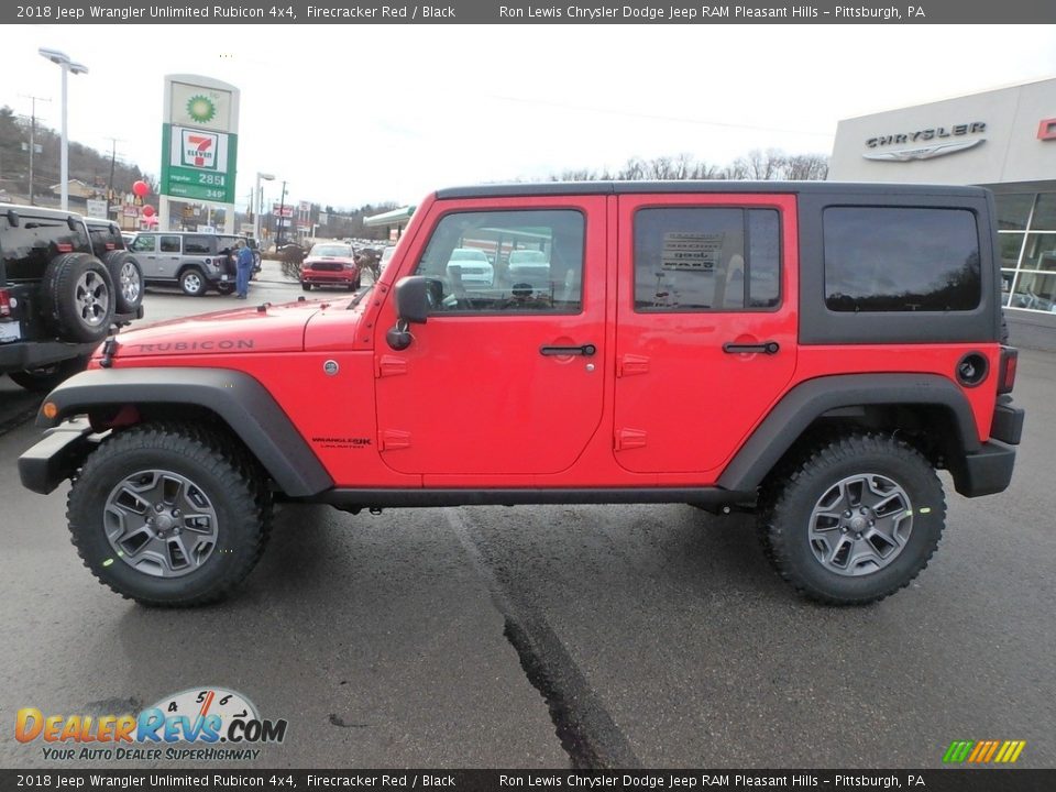 2018 Jeep Wrangler Unlimited Rubicon 4x4 Firecracker Red / Black Photo #2