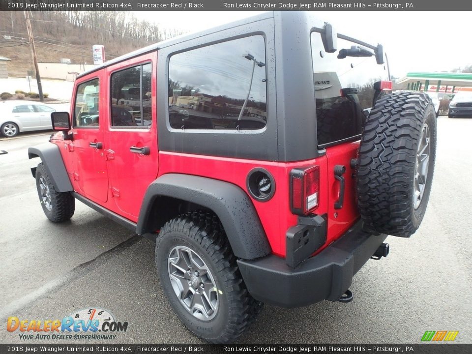 2018 Jeep Wrangler Unlimited Rubicon 4x4 Firecracker Red / Black Photo #3
