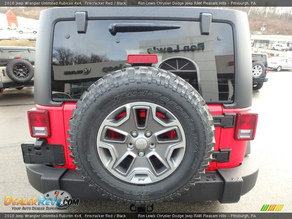 2018 Jeep Wrangler Unlimited Rubicon 4x4 Firecracker Red / Black Photo #4