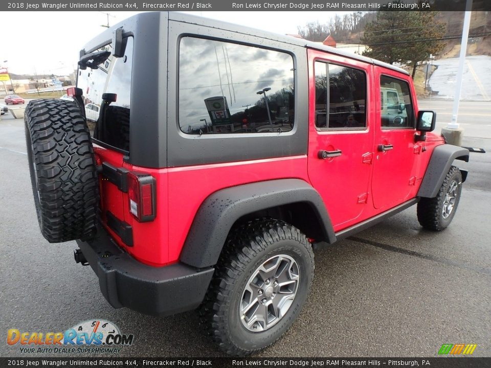 2018 Jeep Wrangler Unlimited Rubicon 4x4 Firecracker Red / Black Photo #7