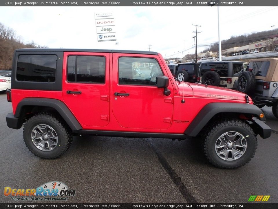 2018 Jeep Wrangler Unlimited Rubicon 4x4 Firecracker Red / Black Photo #8