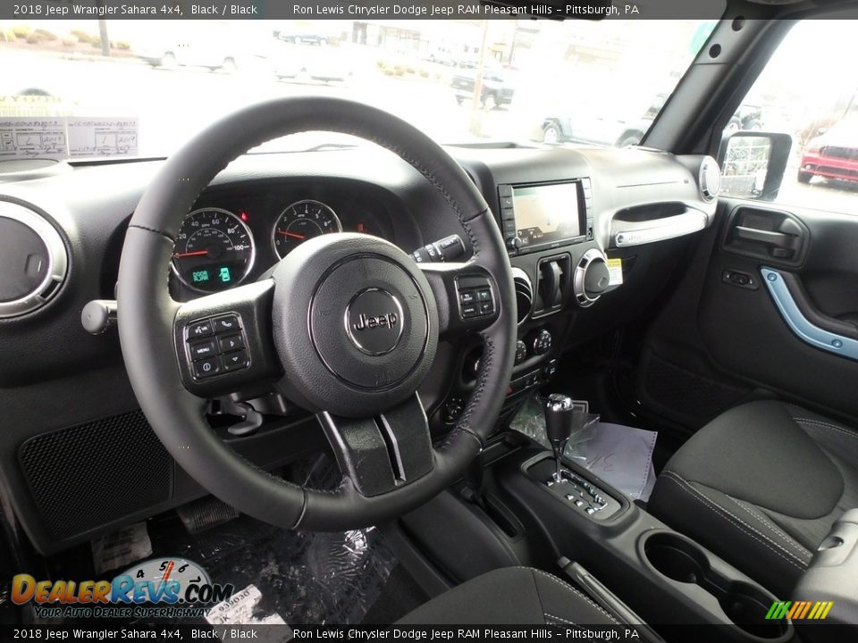 2018 Jeep Wrangler Sahara 4x4 Black / Black Photo #14
