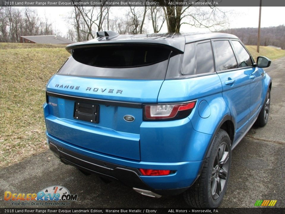 2018 Land Rover Range Rover Evoque Landmark Edition Moraine Blue Metallic / Ebony Photo #3