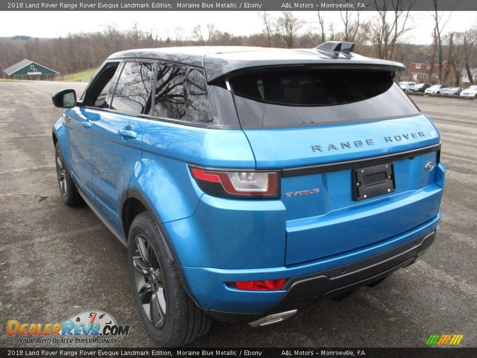 2018 Land Rover Range Rover Evoque Landmark Edition Moraine Blue Metallic / Ebony Photo #5
