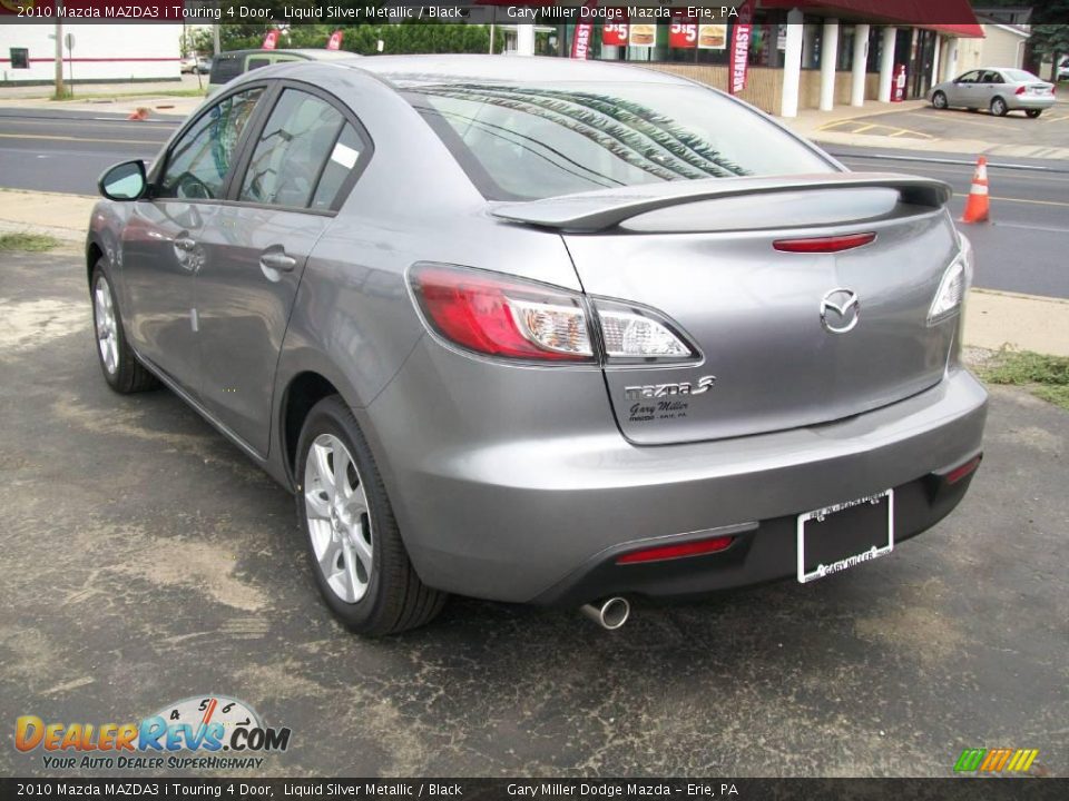 2010 Mazda MAZDA3 i Touring 4 Door Liquid Silver Metallic / Black Photo #3