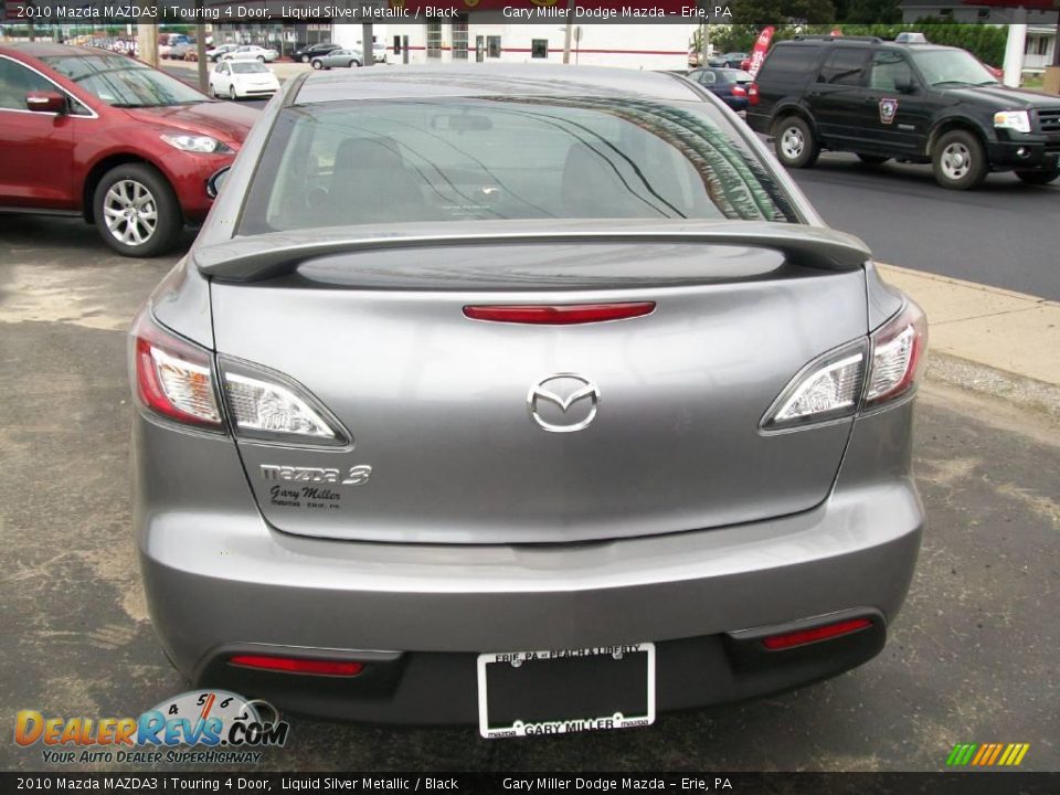 2010 Mazda MAZDA3 i Touring 4 Door Liquid Silver Metallic / Black Photo #4