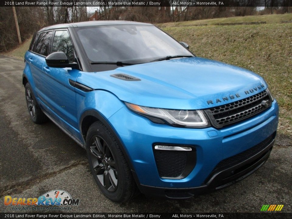 Moraine Blue Metallic 2018 Land Rover Range Rover Evoque Landmark Edition Photo #9
