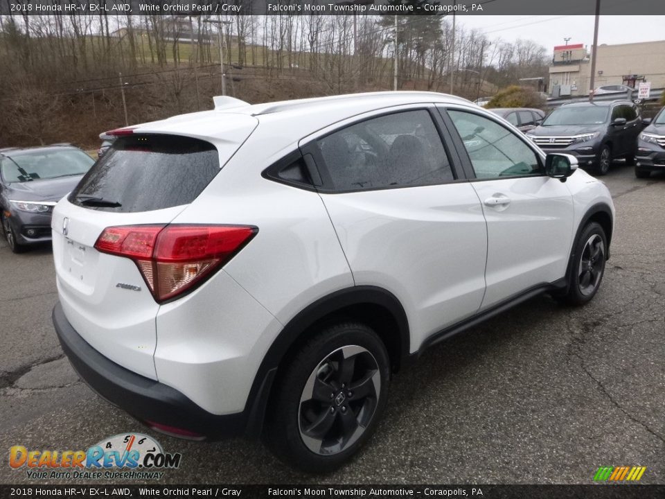 2018 Honda HR-V EX-L AWD White Orchid Pearl / Gray Photo #4