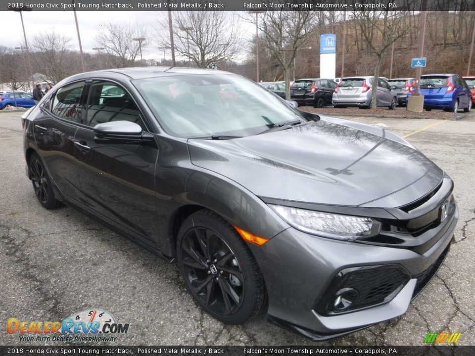2018 Honda Civic Sport Touring Hatchback Polished Metal Metallic / Black Photo #5