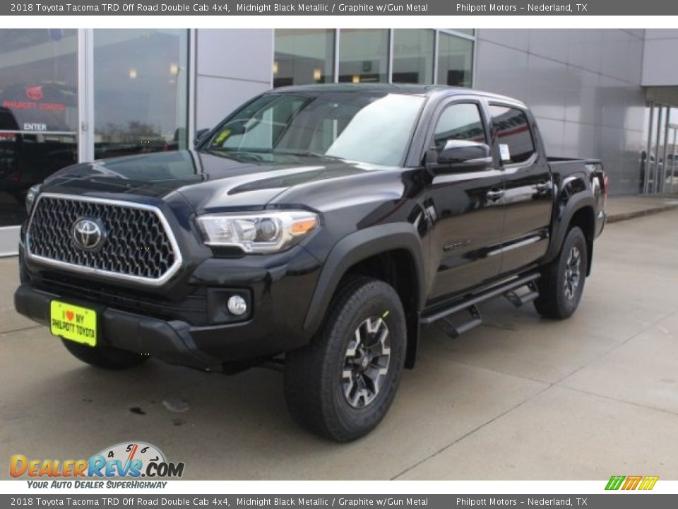 2018 Toyota Tacoma TRD Off Road Double Cab 4x4 Midnight Black Metallic / Graphite w/Gun Metal Photo #3