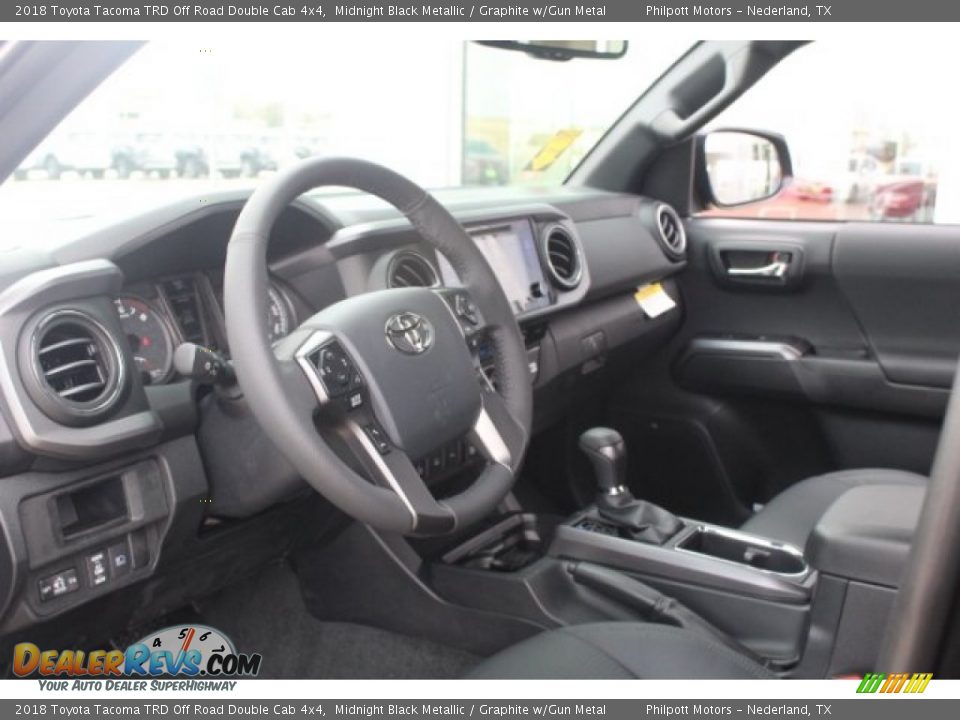 2018 Toyota Tacoma TRD Off Road Double Cab 4x4 Midnight Black Metallic / Graphite w/Gun Metal Photo #12