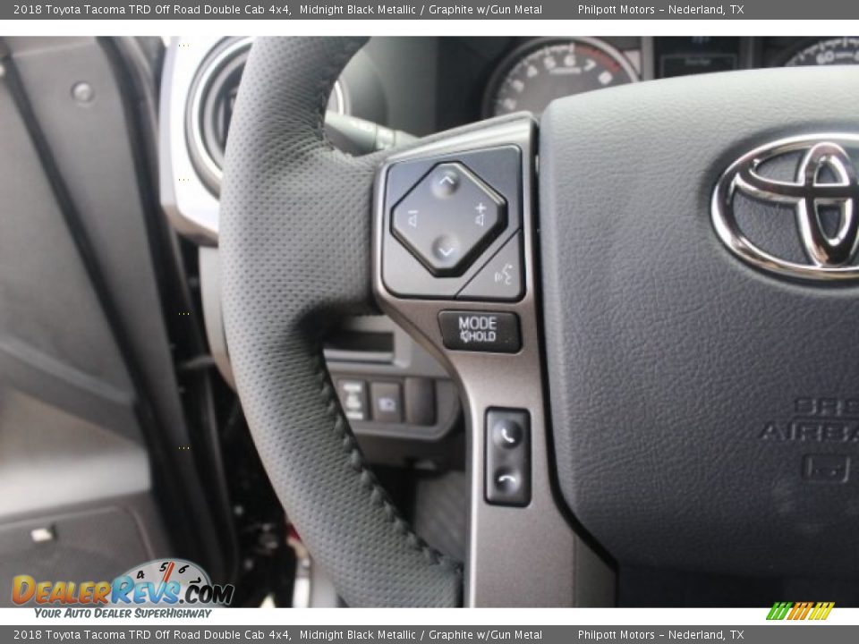 2018 Toyota Tacoma TRD Off Road Double Cab 4x4 Midnight Black Metallic / Graphite w/Gun Metal Photo #19