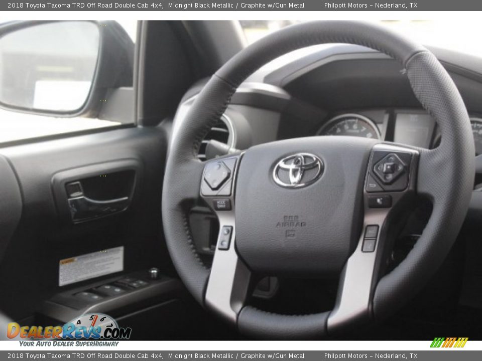 2018 Toyota Tacoma TRD Off Road Double Cab 4x4 Midnight Black Metallic / Graphite w/Gun Metal Photo #26