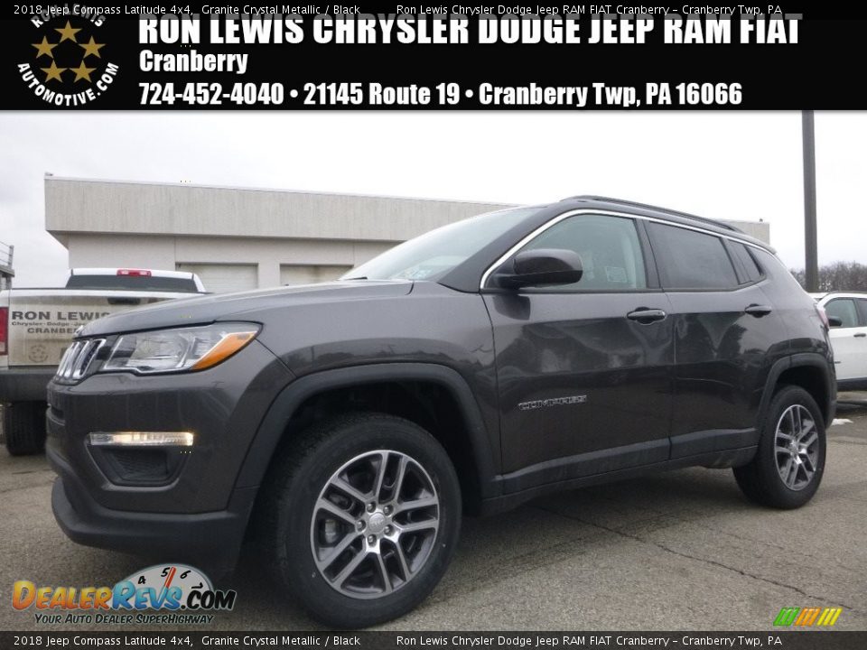 2018 Jeep Compass Latitude 4x4 Granite Crystal Metallic / Black Photo #1