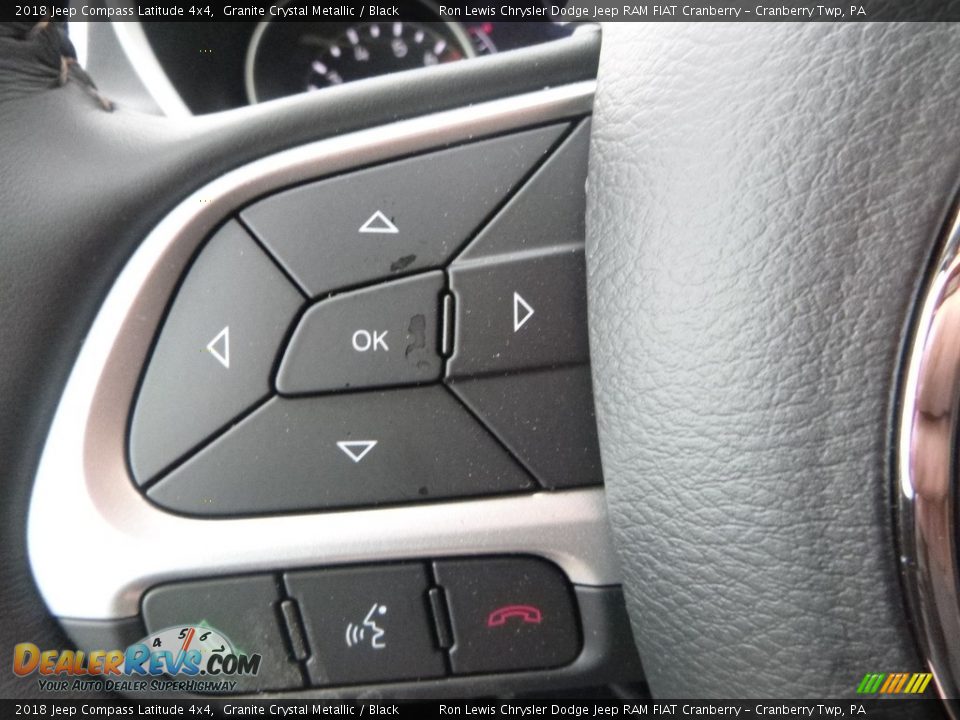 2018 Jeep Compass Latitude 4x4 Granite Crystal Metallic / Black Photo #19