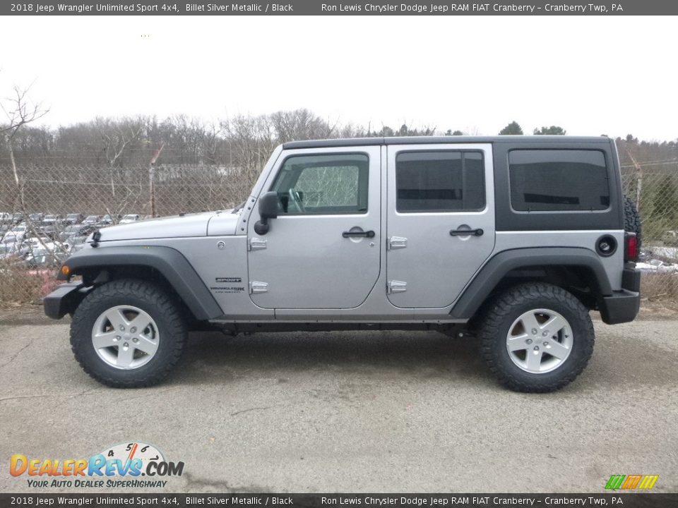 2018 Jeep Wrangler Unlimited Sport 4x4 Billet Silver Metallic / Black Photo #2