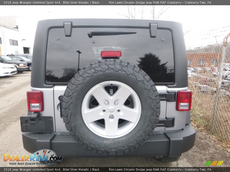 2018 Jeep Wrangler Unlimited Sport 4x4 Billet Silver Metallic / Black Photo #4