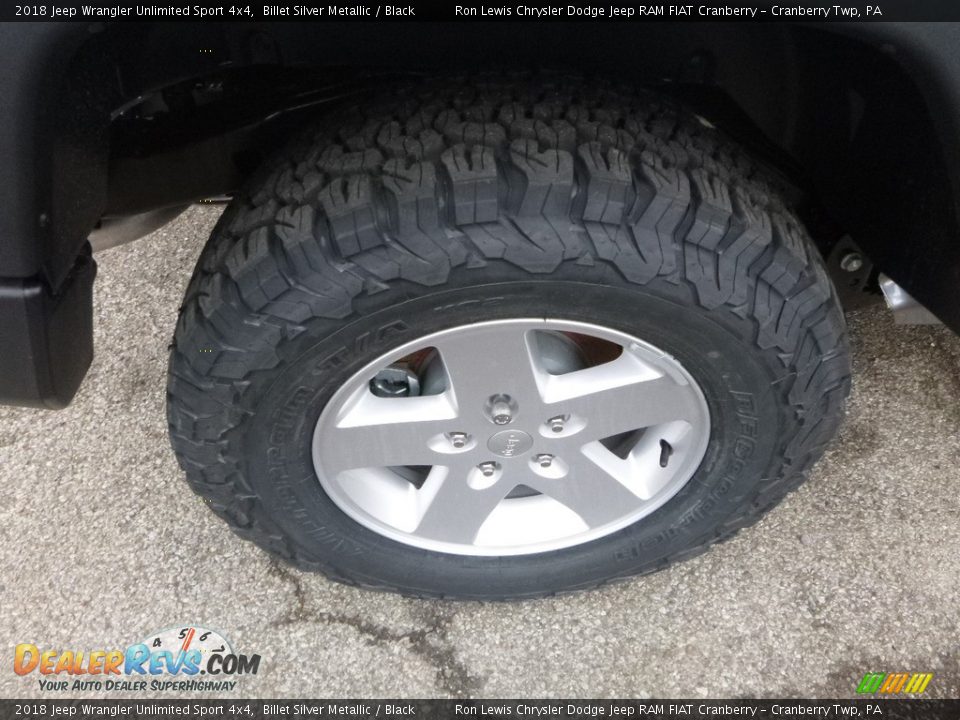 2018 Jeep Wrangler Unlimited Sport 4x4 Billet Silver Metallic / Black Photo #6
