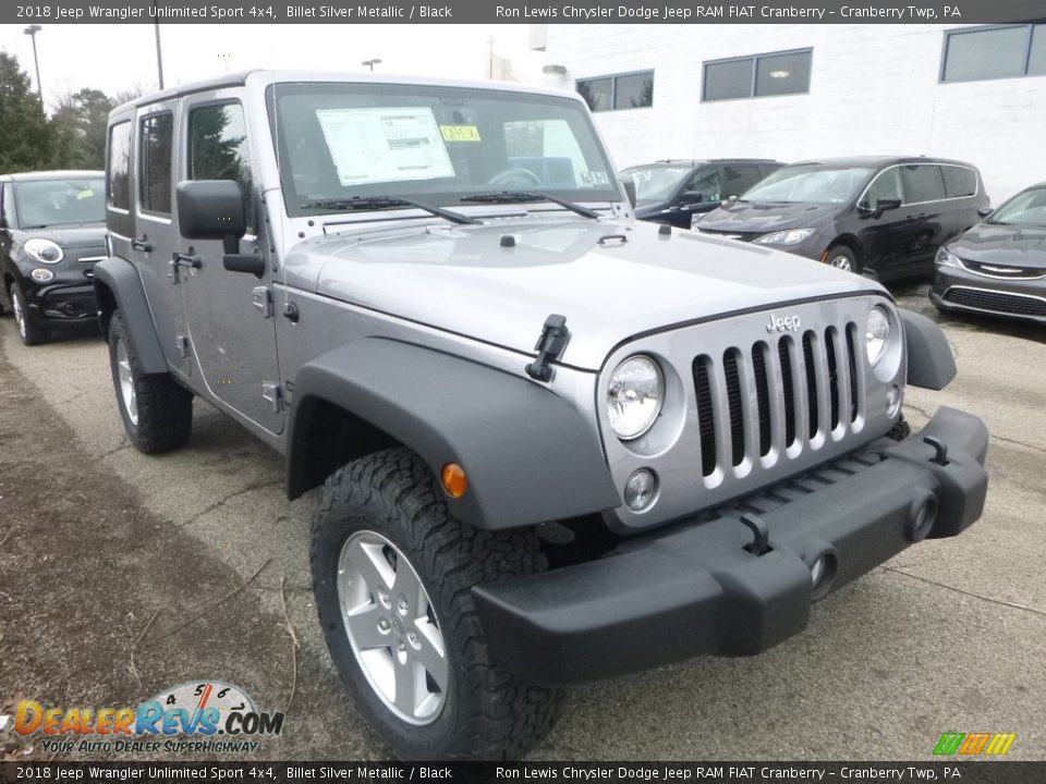 2018 Jeep Wrangler Unlimited Sport 4x4 Billet Silver Metallic / Black Photo #11