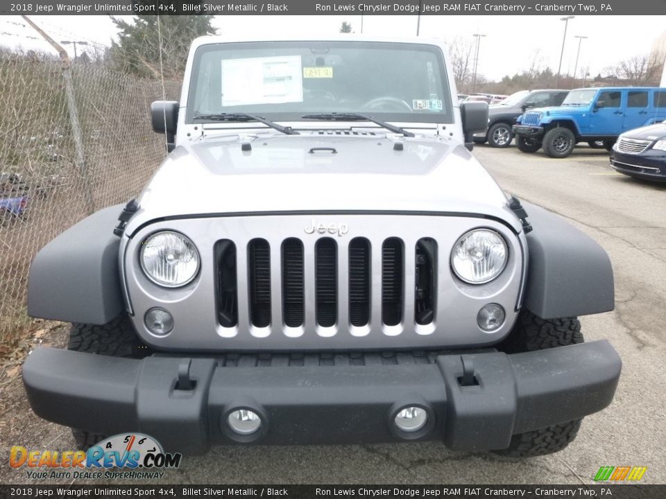 2018 Jeep Wrangler Unlimited Sport 4x4 Billet Silver Metallic / Black Photo #12