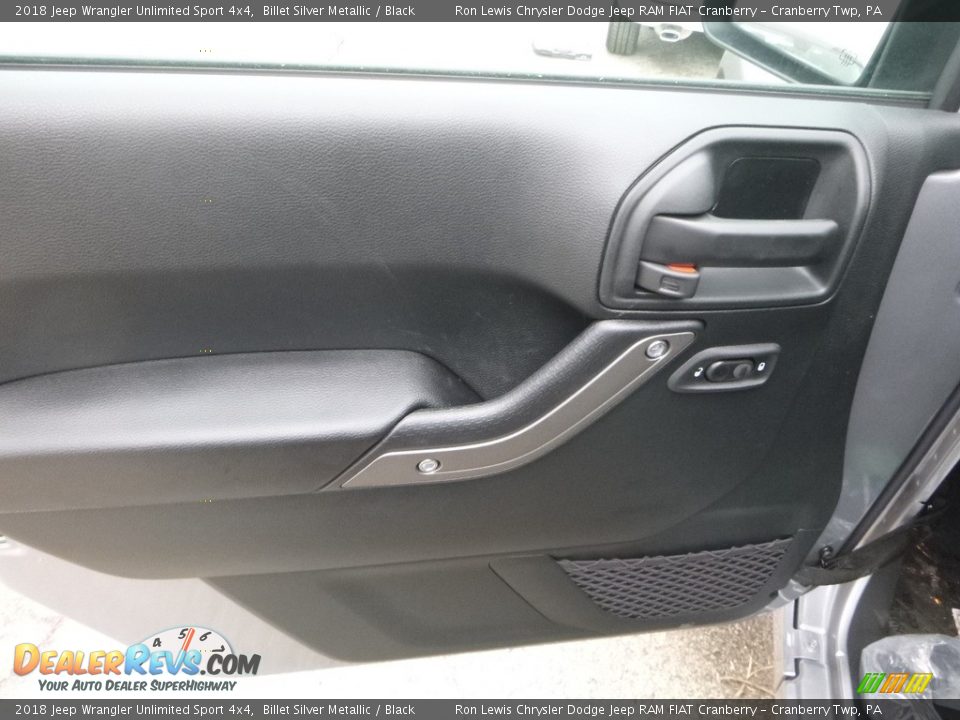 2018 Jeep Wrangler Unlimited Sport 4x4 Billet Silver Metallic / Black Photo #15