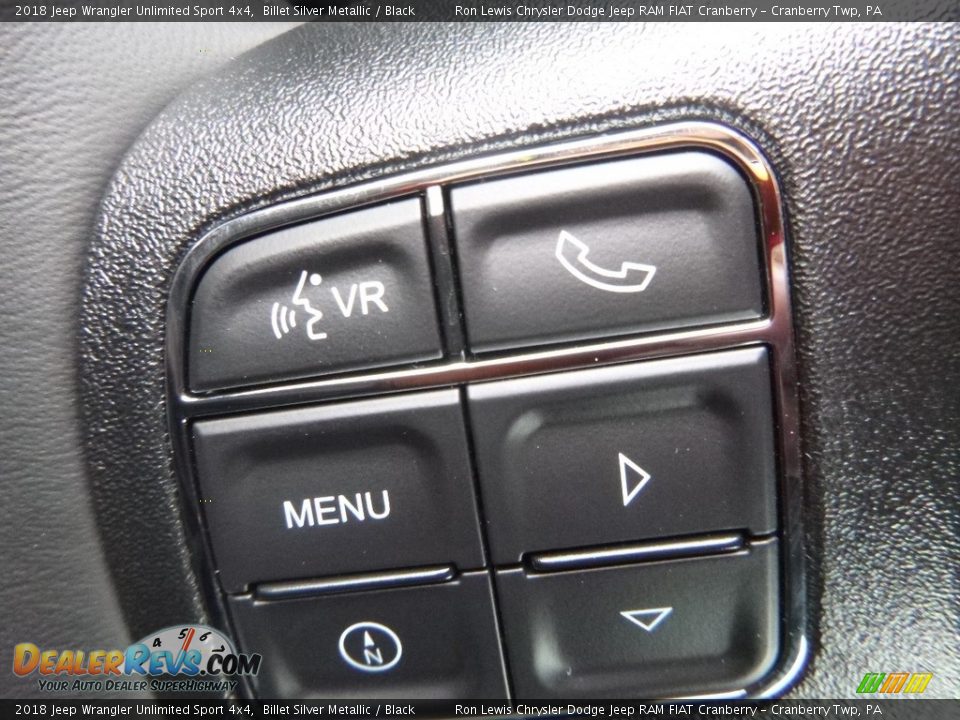 2018 Jeep Wrangler Unlimited Sport 4x4 Billet Silver Metallic / Black Photo #16