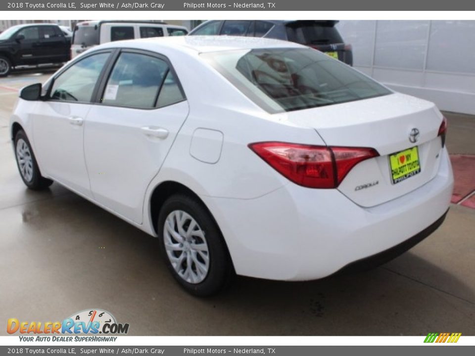 2018 Toyota Corolla LE Super White / Ash/Dark Gray Photo #6